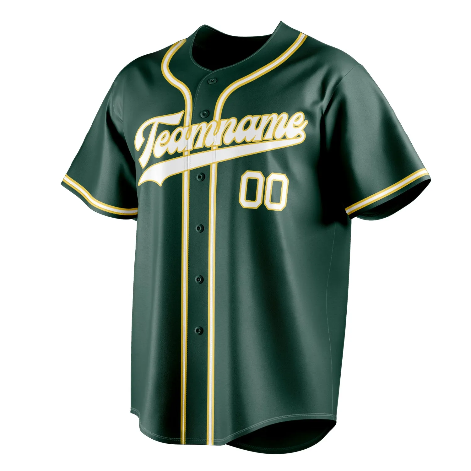 Custom Green & White Color Fan Baseball Jersey sold by Tailorly product image thumbnail 3