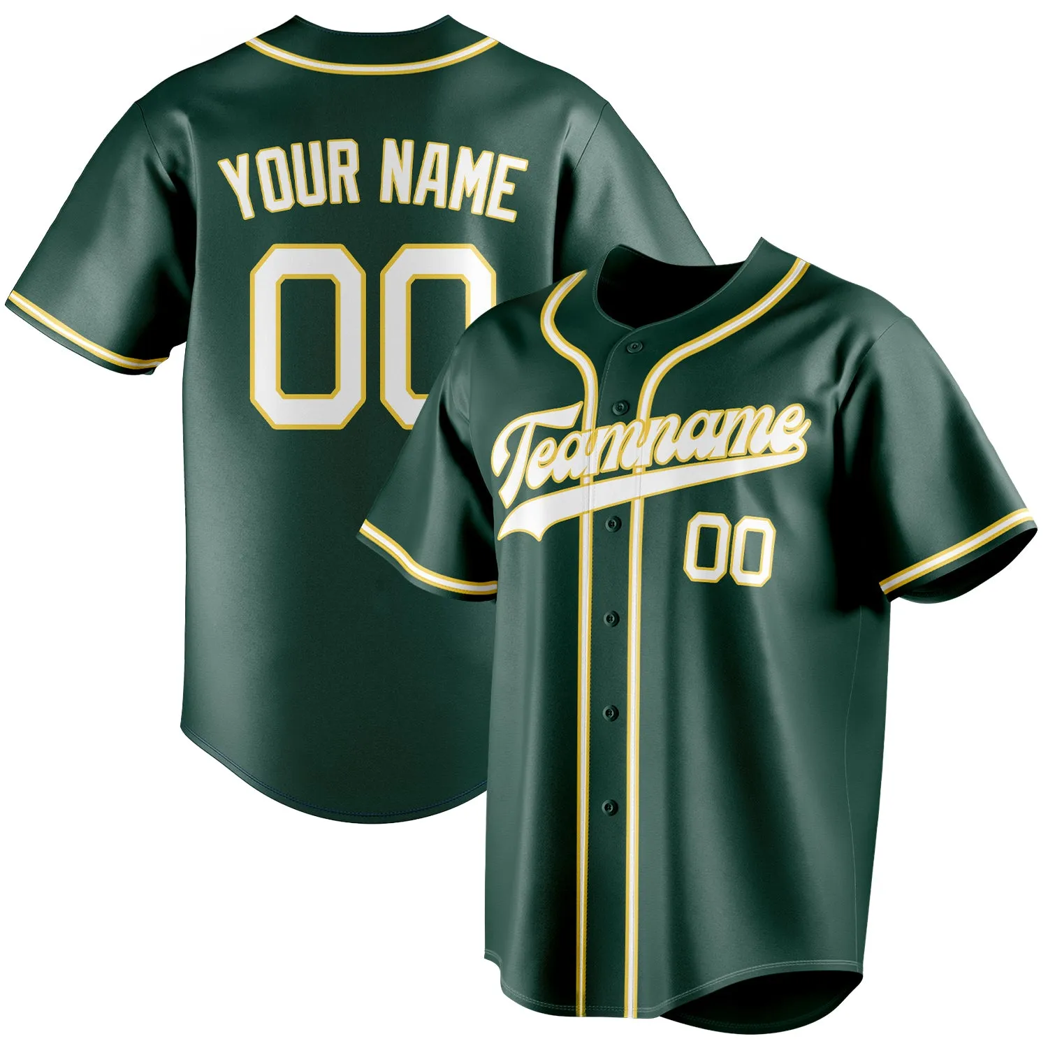 Custom Green & White Color Fan Baseball Jersey sold by Tailorly