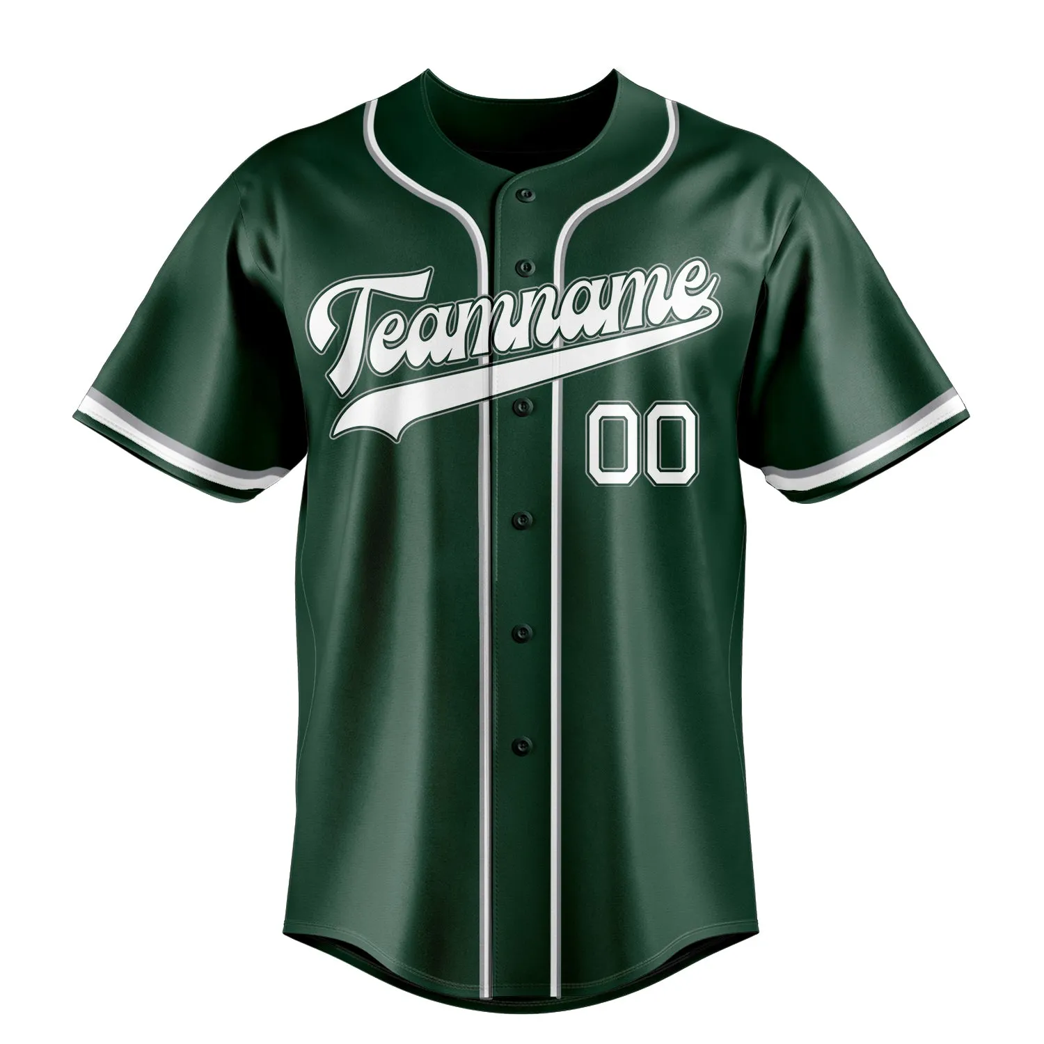 Custom Green & White Color Fan Baseball Jersey sold by Tailorly product image thumbnail 2