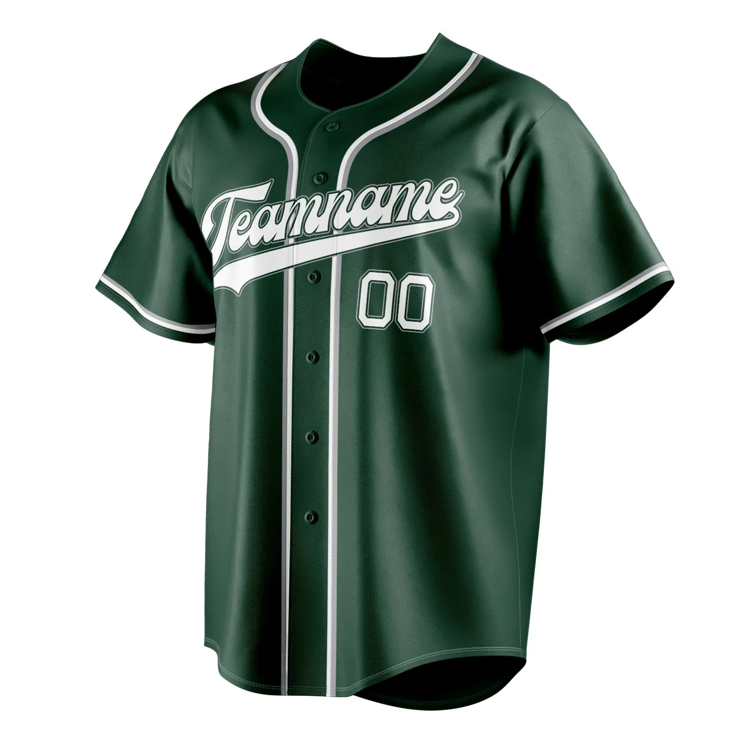 Custom Green & White Color Fan Baseball Jersey sold by Tailorly product image thumbnail 3