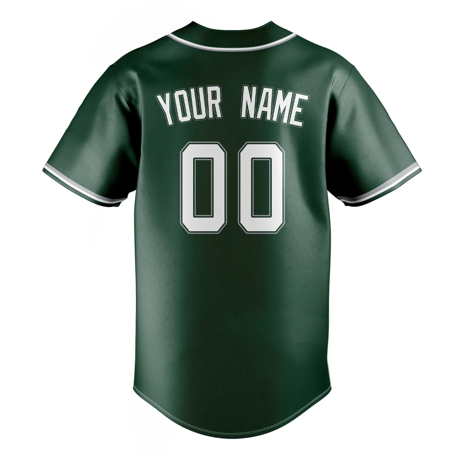 Custom Green & White Color Fan Baseball Jersey sold by Tailorly product image thumbnail 4