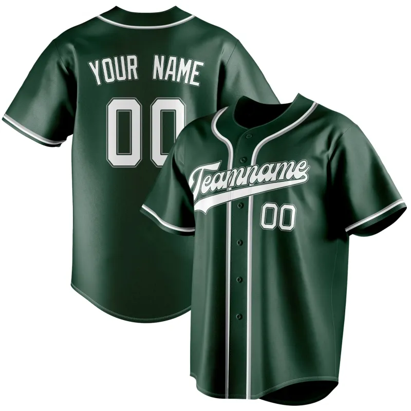 Custom Green & White Color Fan Baseball Jersey sold by Tailorly