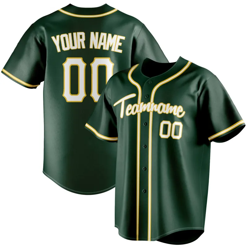 Custom Green & White Color Fan Baseball Jersey sold by Tailorly