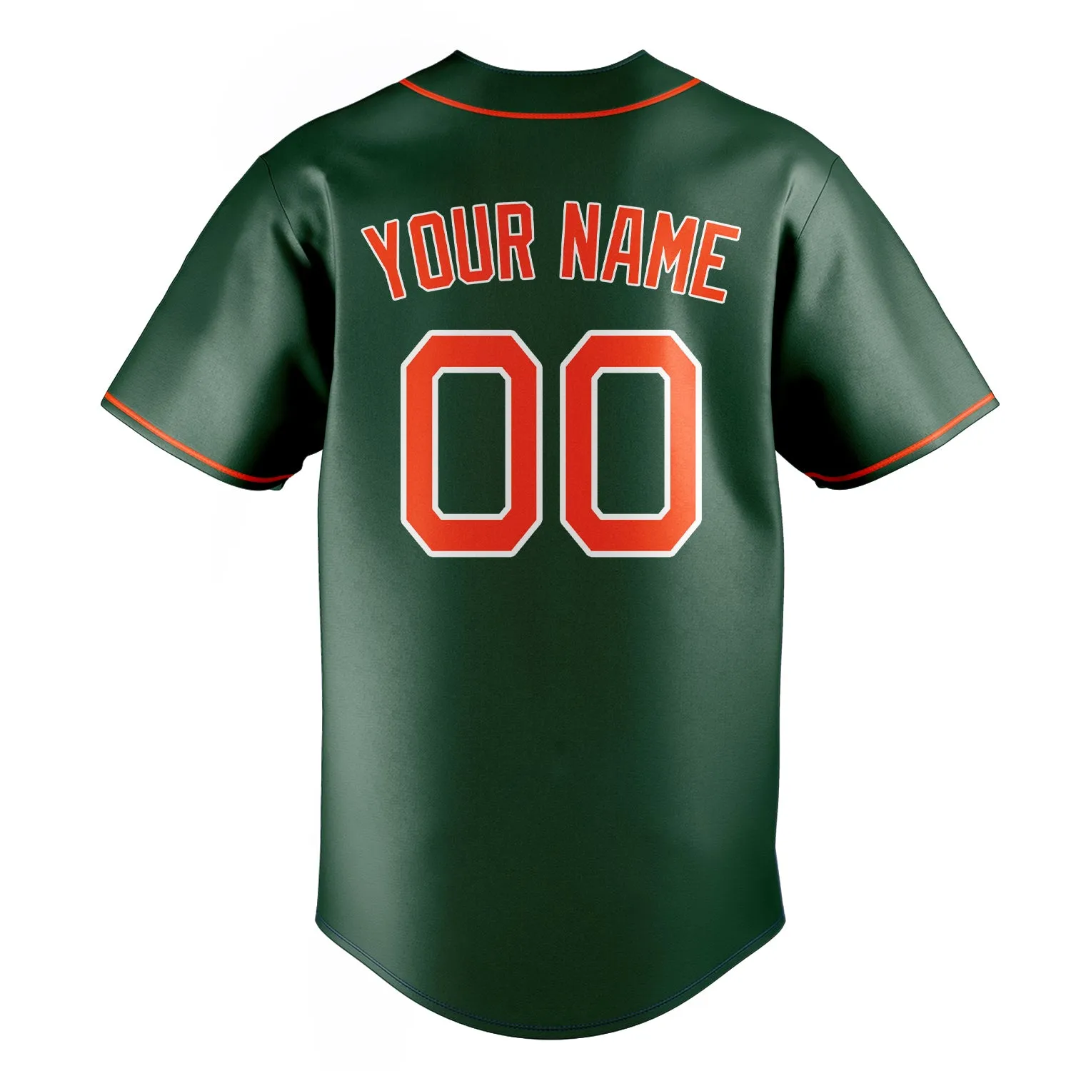 Custom Green & Orange Color Fan Baseball Jersey sold by Tailorly product image thumbnail 4