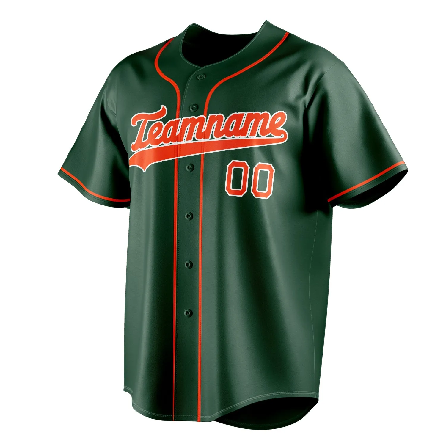 Custom Green & Orange Color Fan Baseball Jersey sold by Tailorly product image thumbnail 3