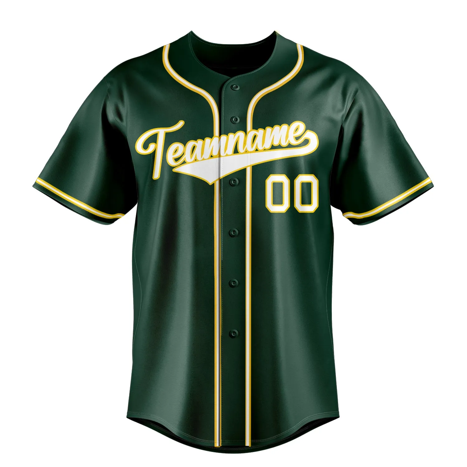 Custom Green & White Color Fan Baseball Jersey sold by Tailorly product image thumbnail 2