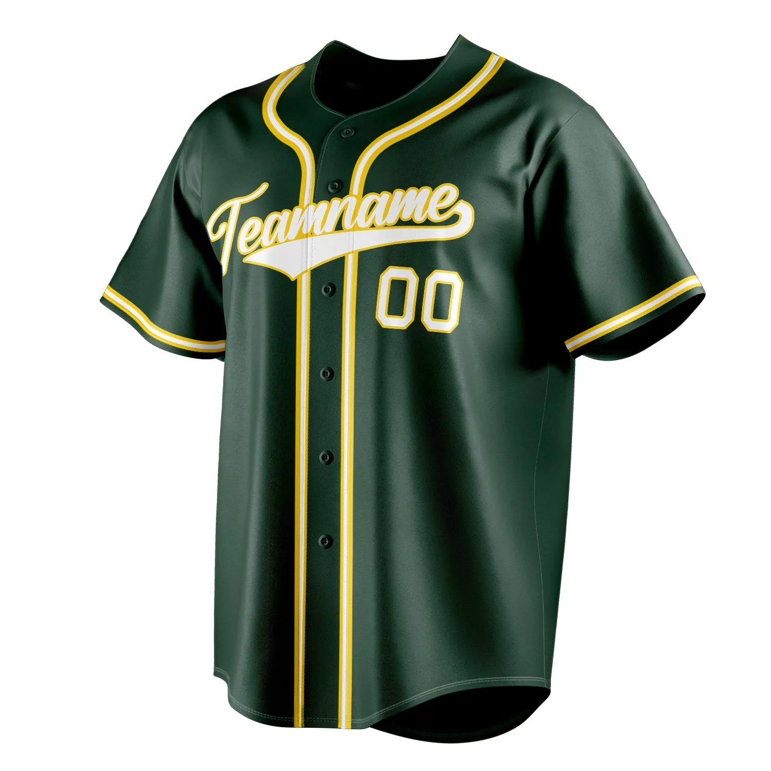 Custom Green & White Color Fan Baseball Jersey sold by Tailorly product image thumbnail 3