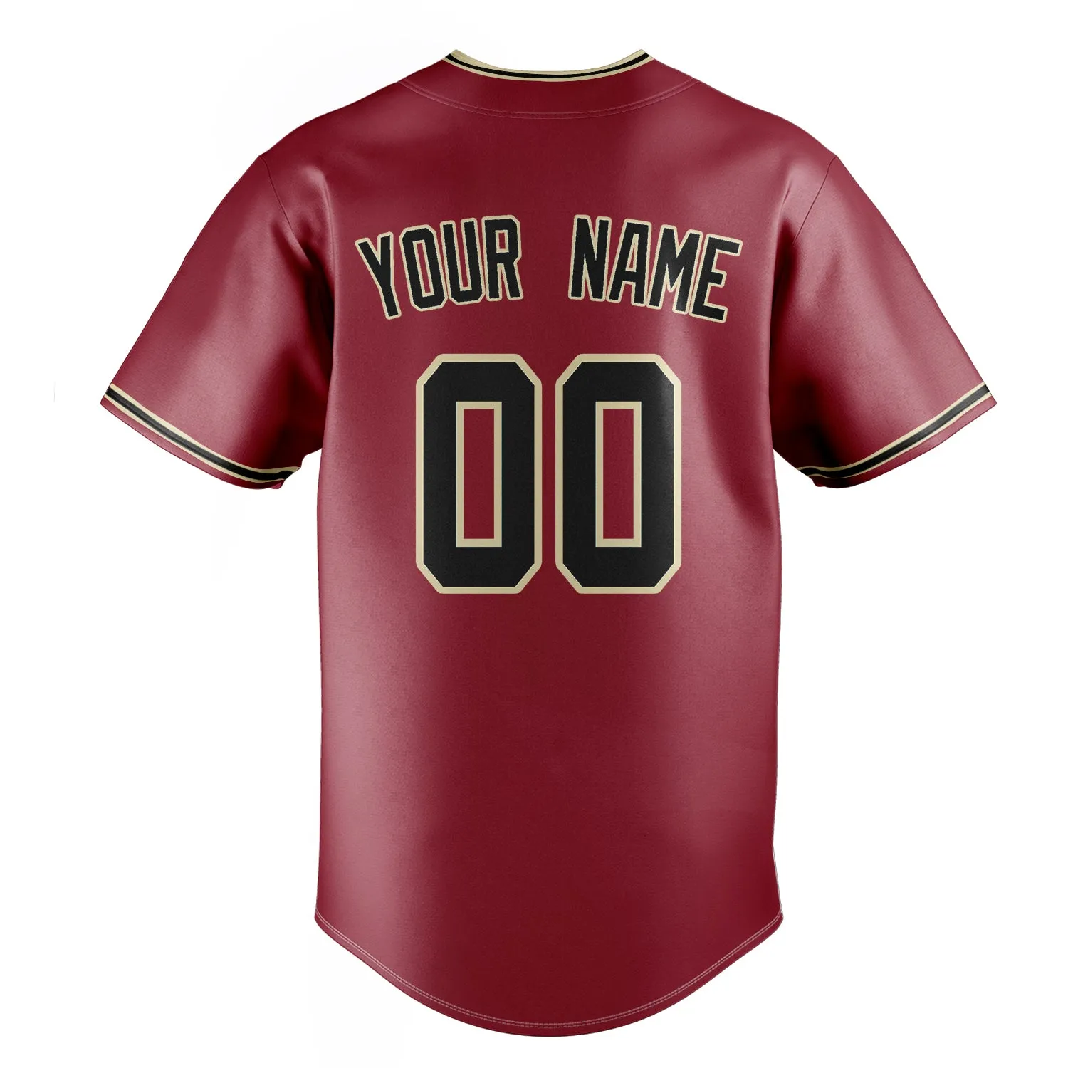 Custom Maroon & Black Color Fan Baseball Jersey sold by Tailorly product image thumbnail 4