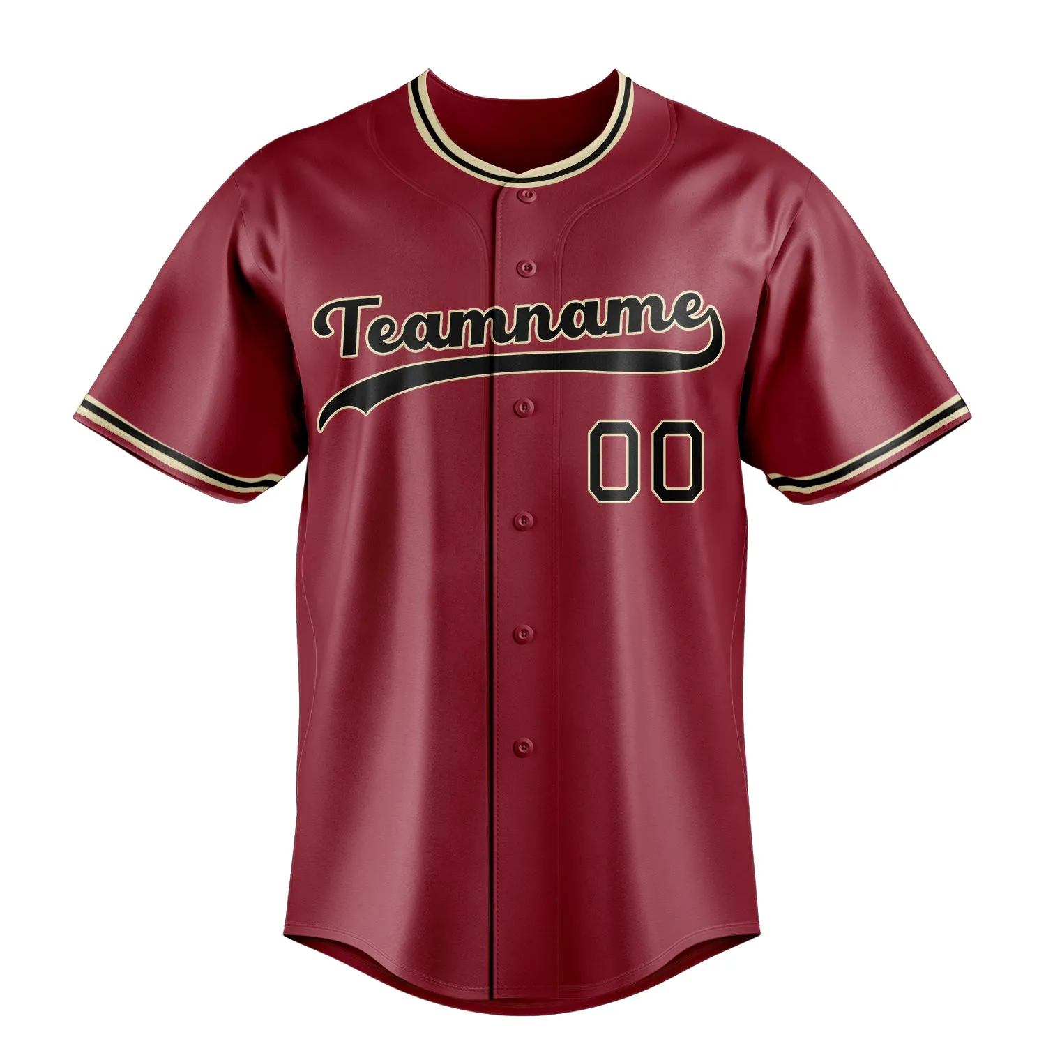 Custom Maroon & Black Color Fan Baseball Jersey sold by Tailorly product image thumbnail 2