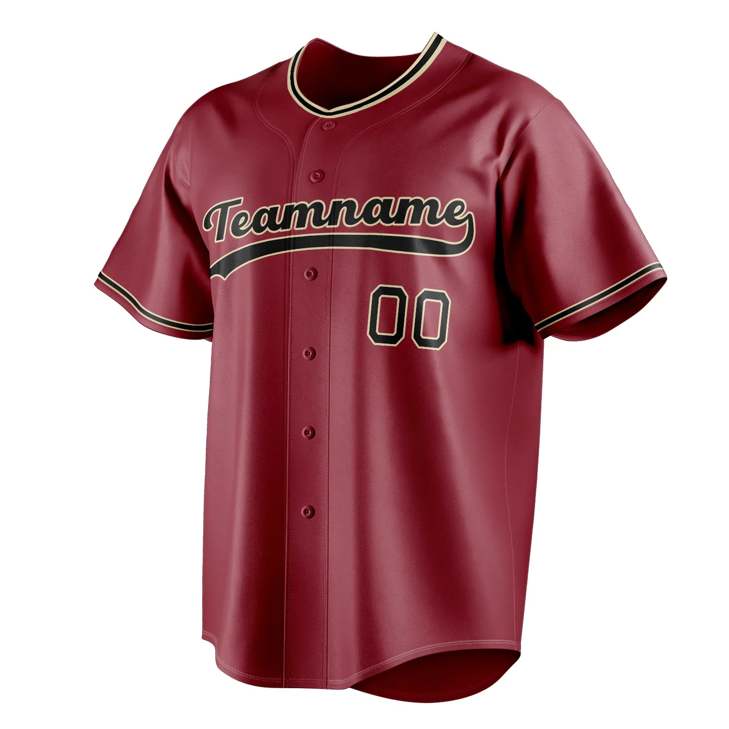 Custom Maroon & Black Color Fan Baseball Jersey sold by Tailorly product image thumbnail 3