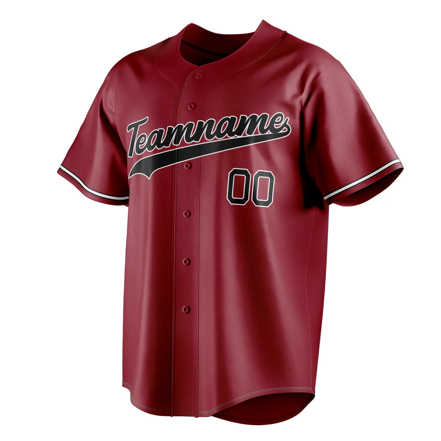 Custom Maroon & Black Color Fan Baseball Jersey sold by Tailorly product image thumbnail 3