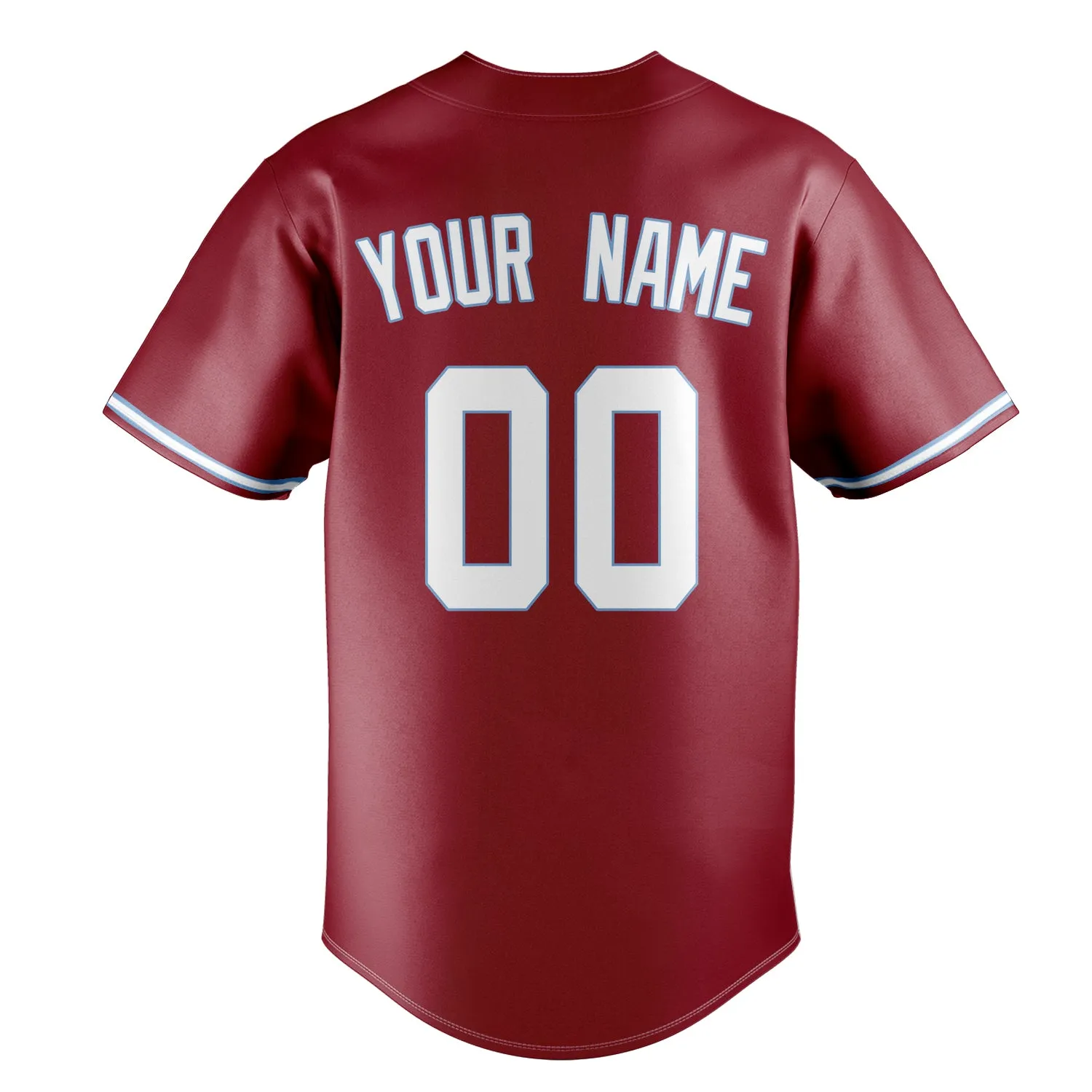 Custom Maroon & White Color Fan Baseball Jersey sold by Tailorly product image thumbnail 4