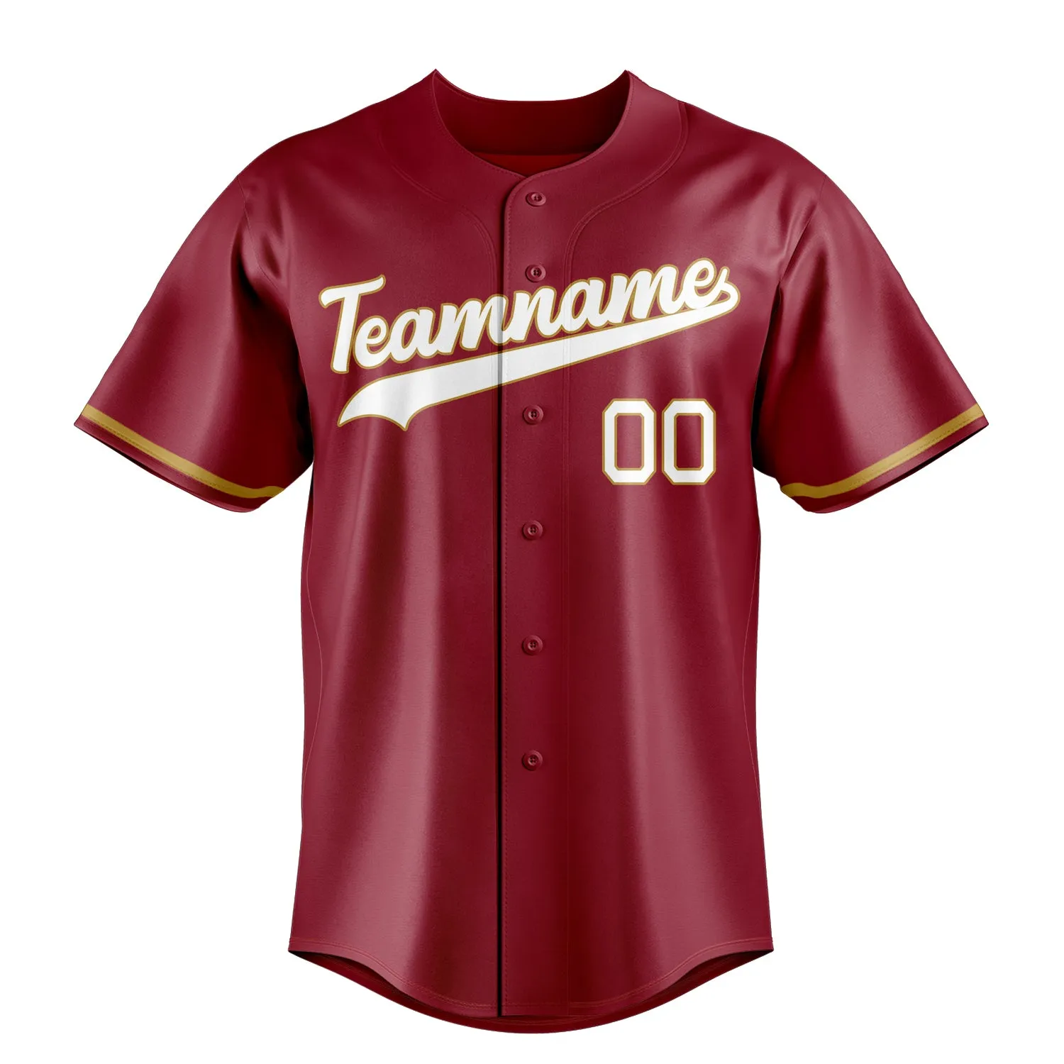 Custom Maroon & White Color Fan Baseball Jersey sold by Tailorly product image thumbnail 2