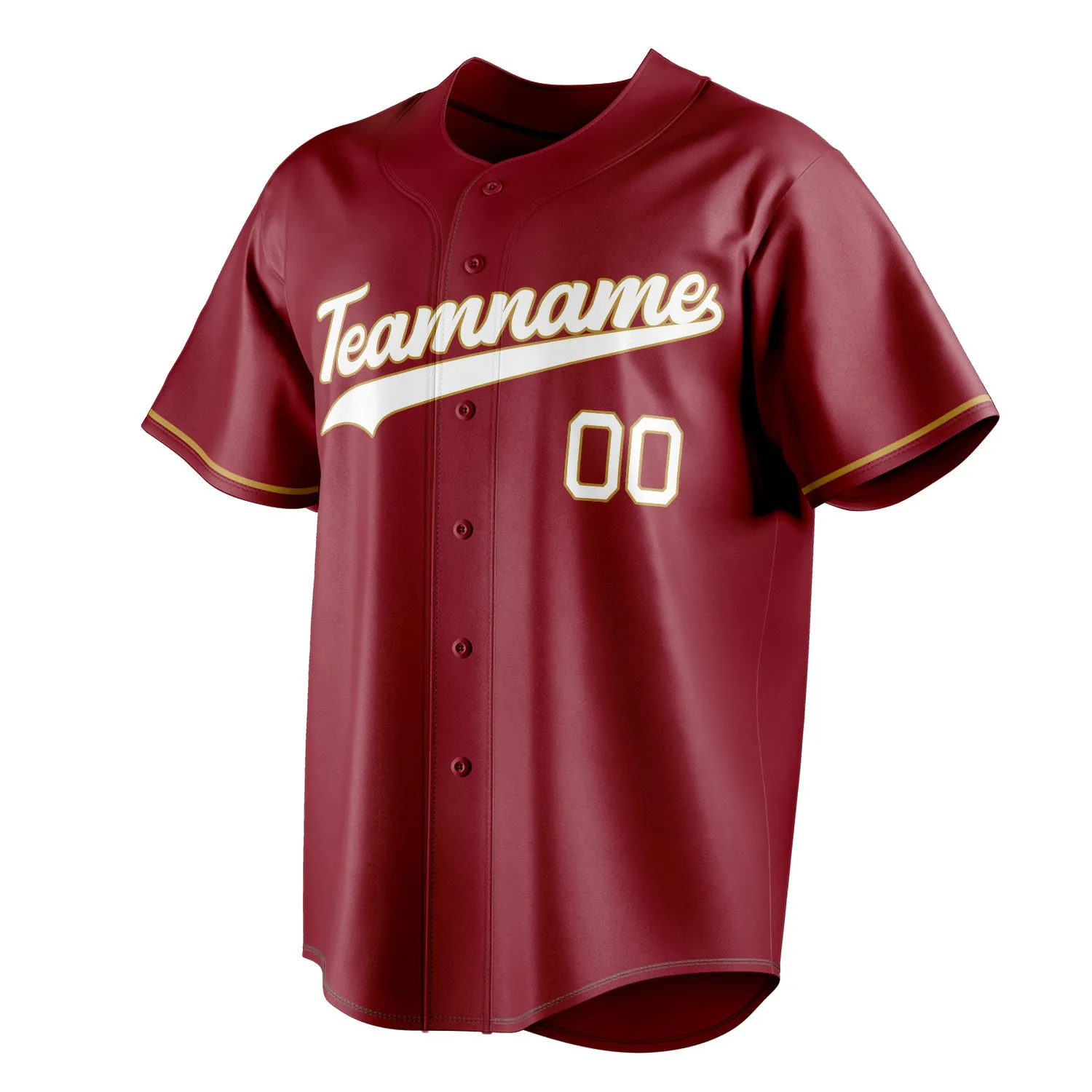 Custom Maroon & White Color Fan Baseball Jersey sold by Tailorly product image thumbnail 3