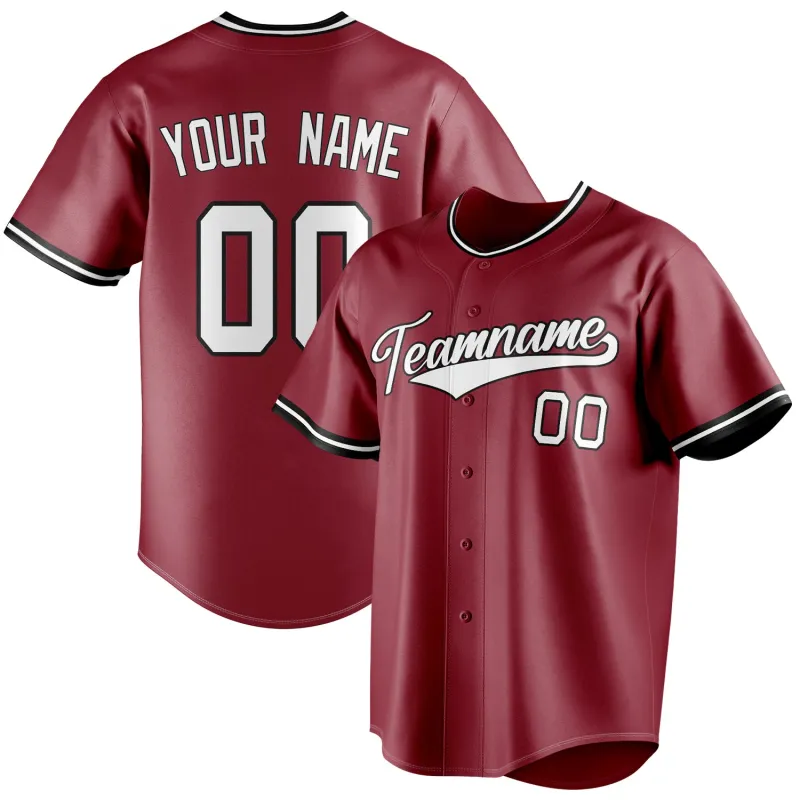 Custom Maroon & White Color Fan Baseball Jersey sold by Tailorly