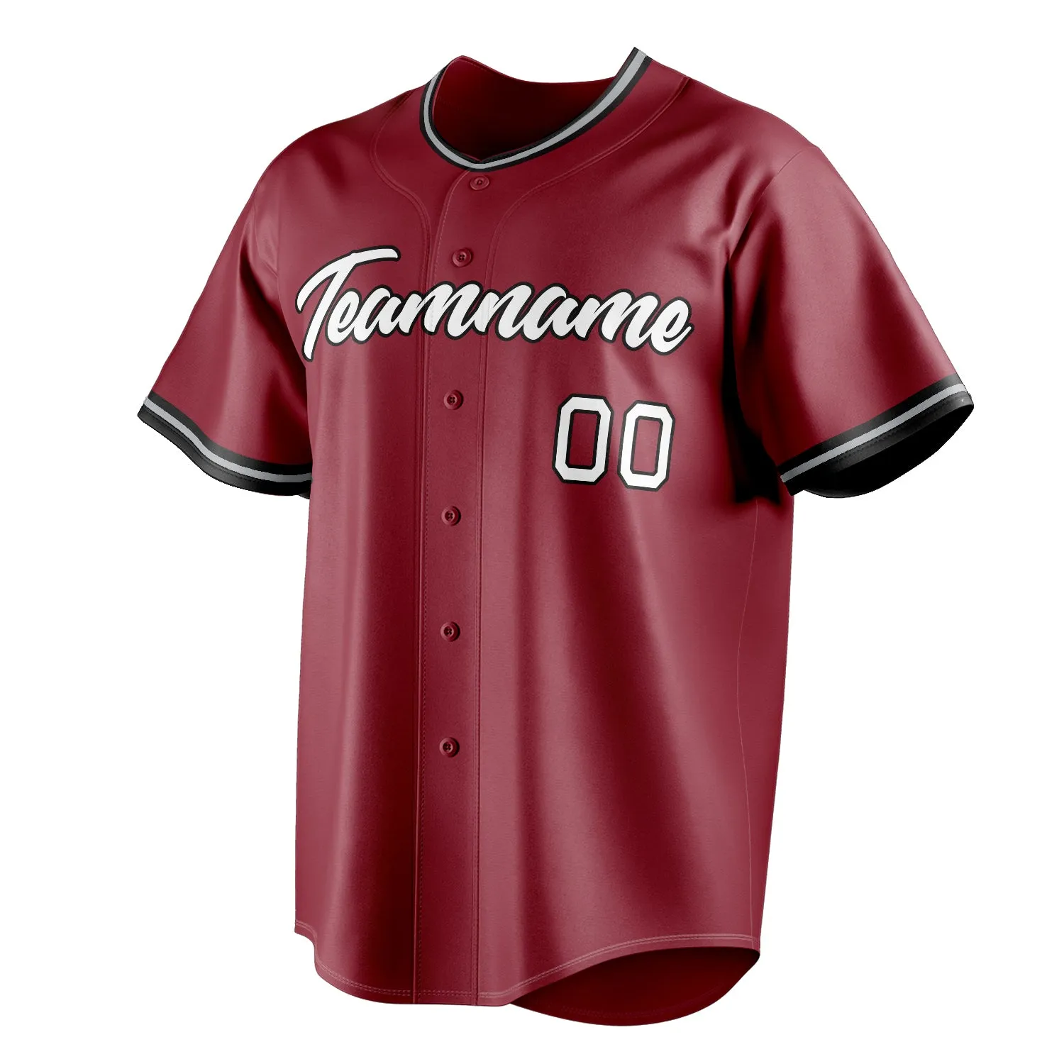 Custom Maroon & White Color Fan Baseball Jersey sold by Tailorly product image thumbnail 3