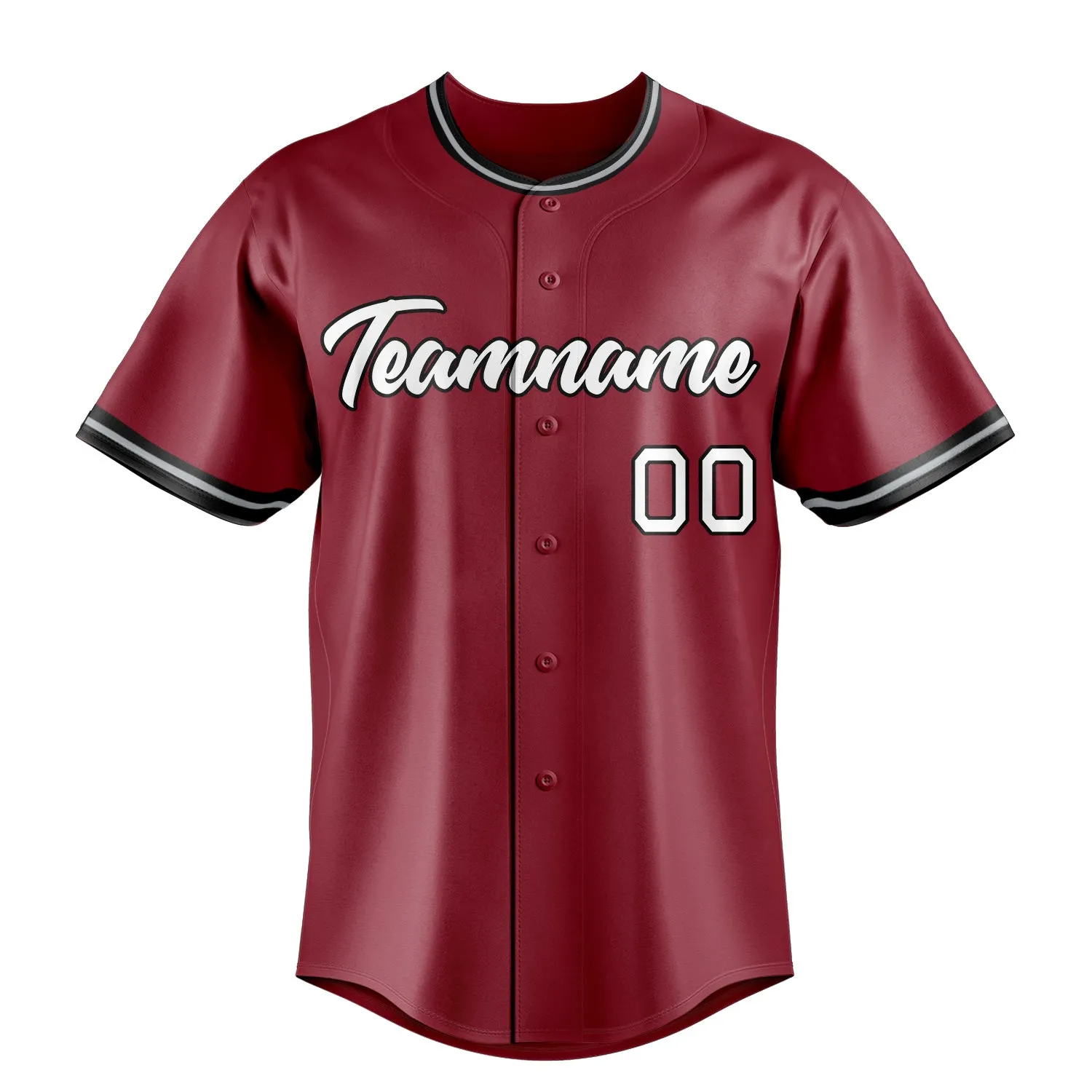 Custom Maroon & White Color Fan Baseball Jersey sold by Tailorly product image thumbnail 2