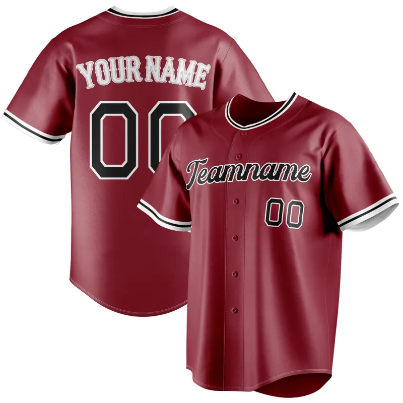 Custom Maroon & Black Color Fan Baseball Jersey sold by Tailorly