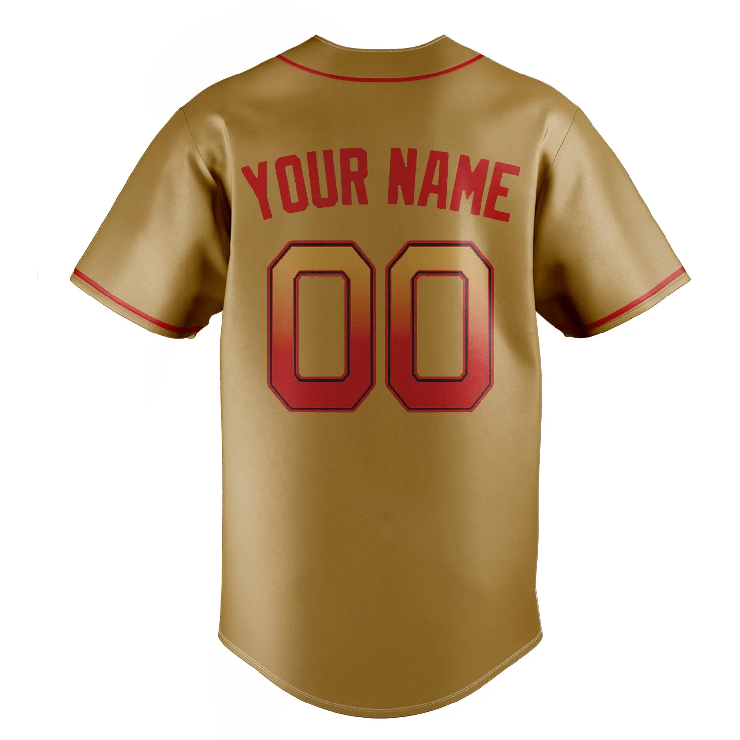 Custom Old Gold & Red Color Fan Baseball Jersey sold by Tailorly product image thumbnail 4