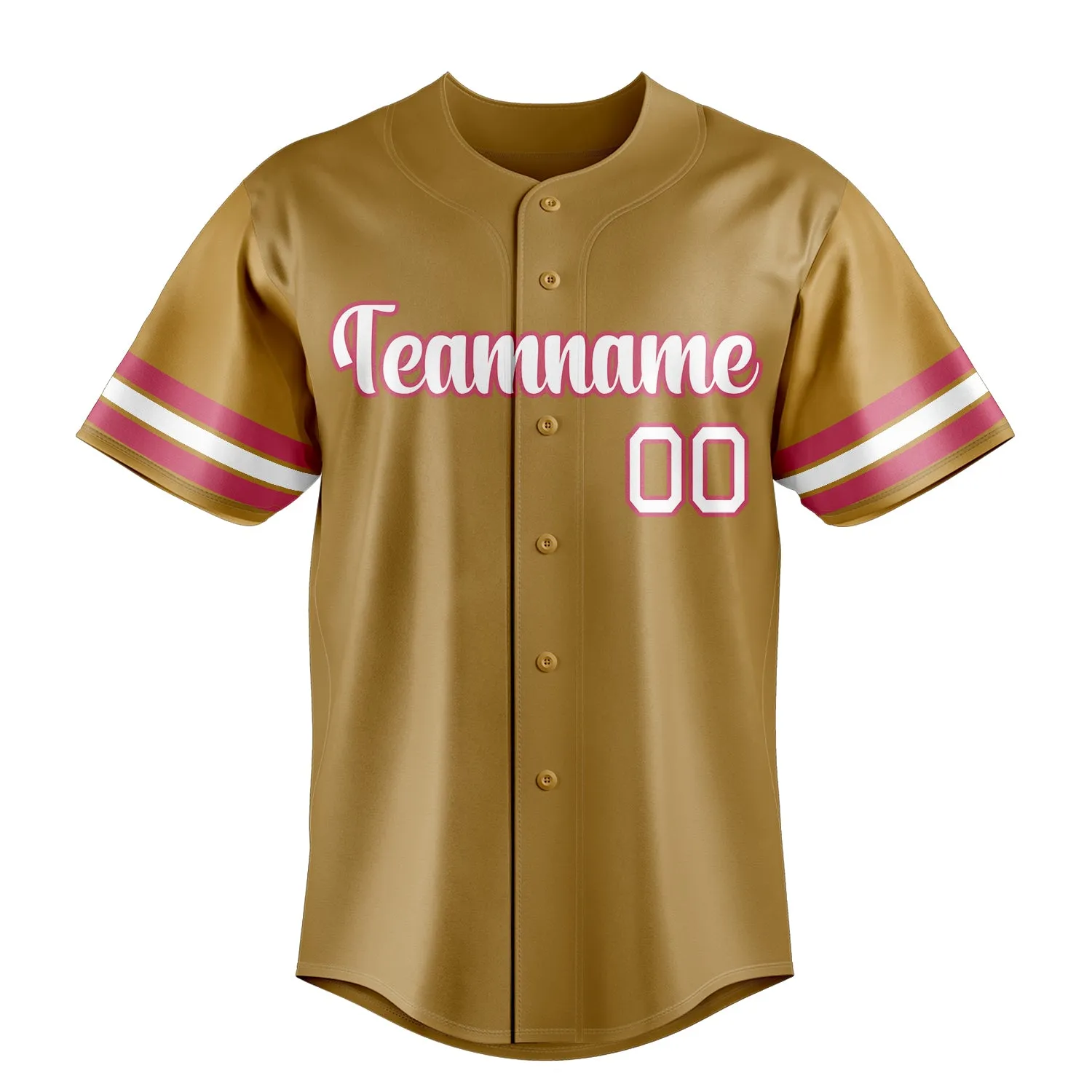 Custom Old Gold & White Color Fan Baseball Jersey sold by Tailorly product image thumbnail 2