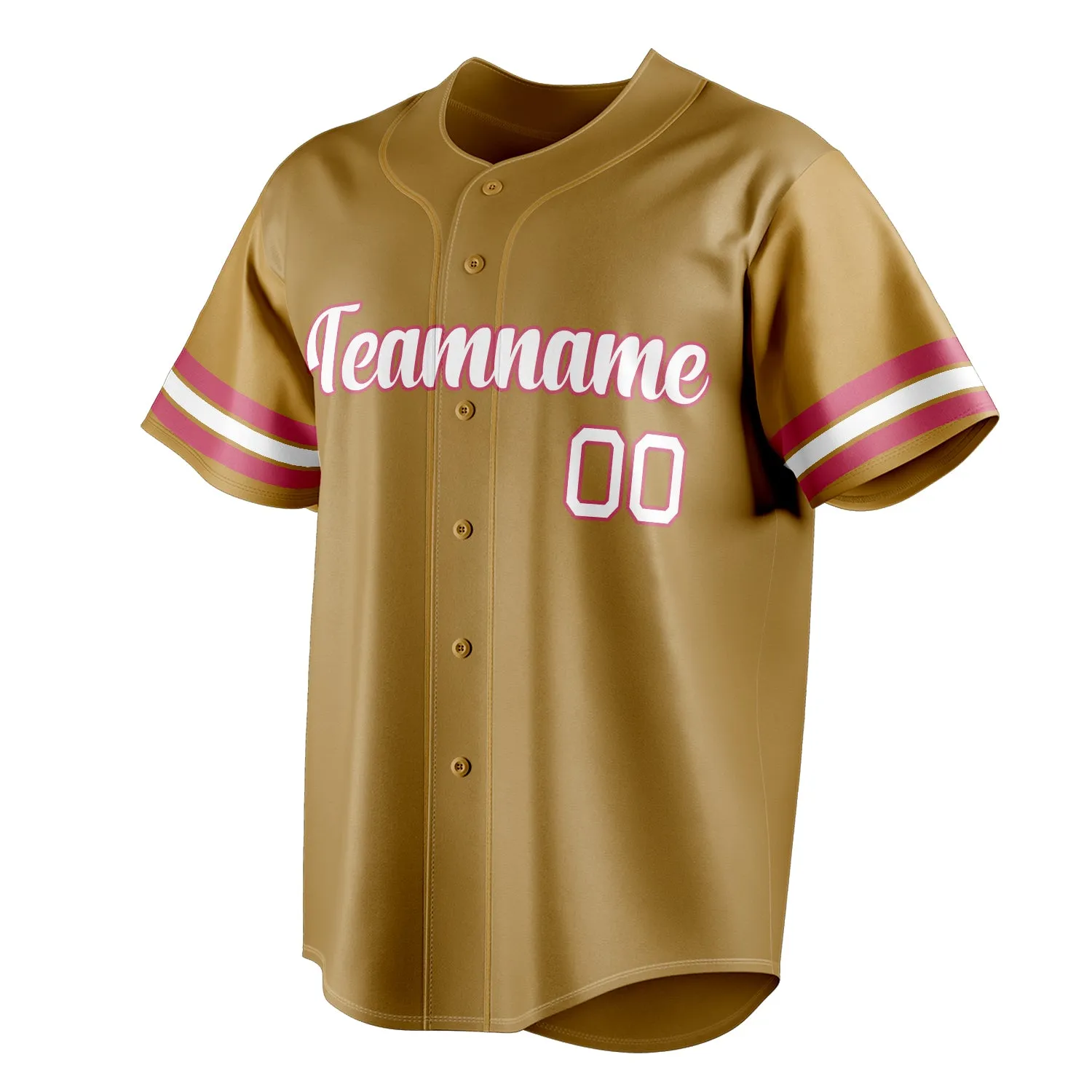 Custom Old Gold & White Color Fan Baseball Jersey sold by Tailorly product image thumbnail 3