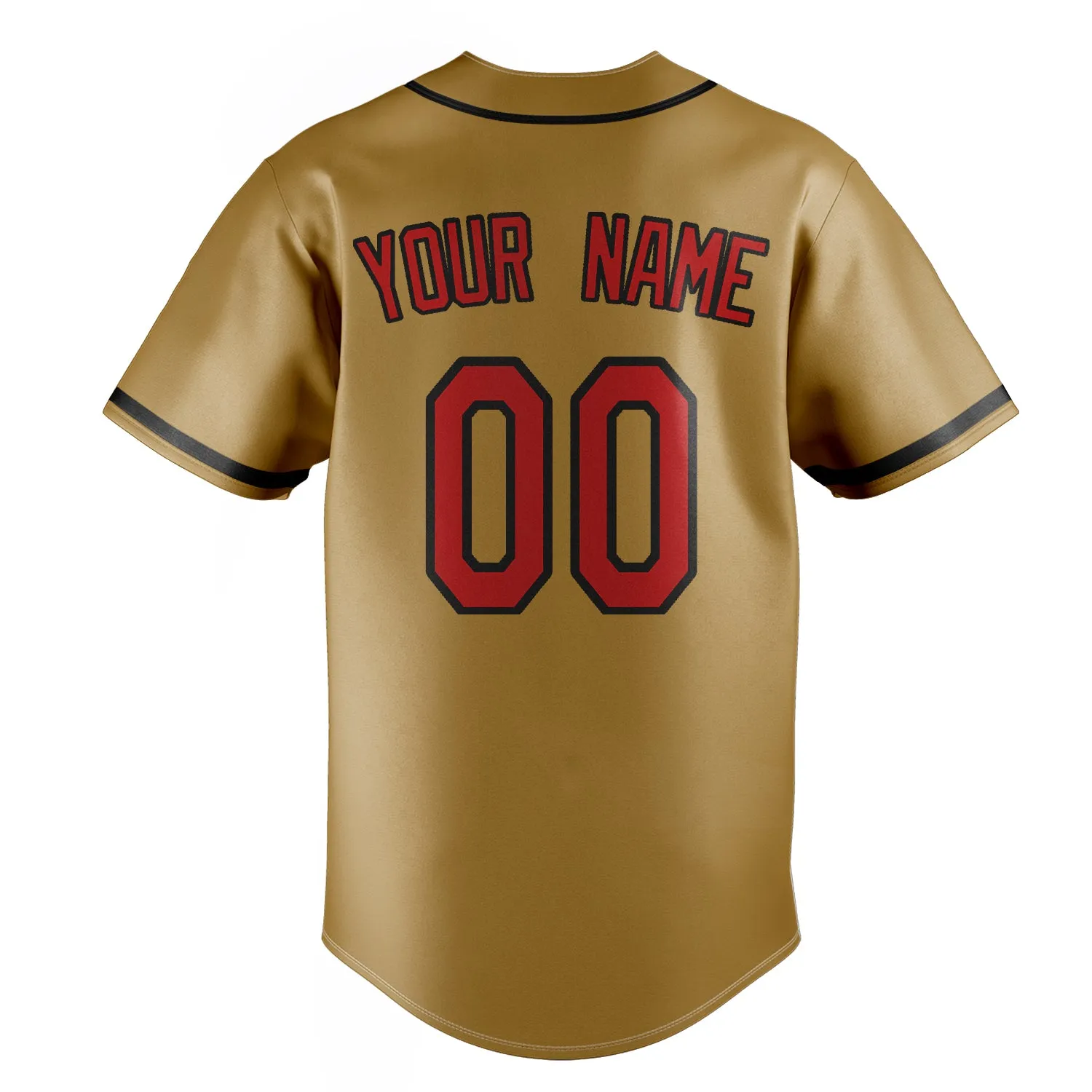 Custom Old Gold & Red Color Fan Baseball Jersey sold by Tailorly product image thumbnail 4