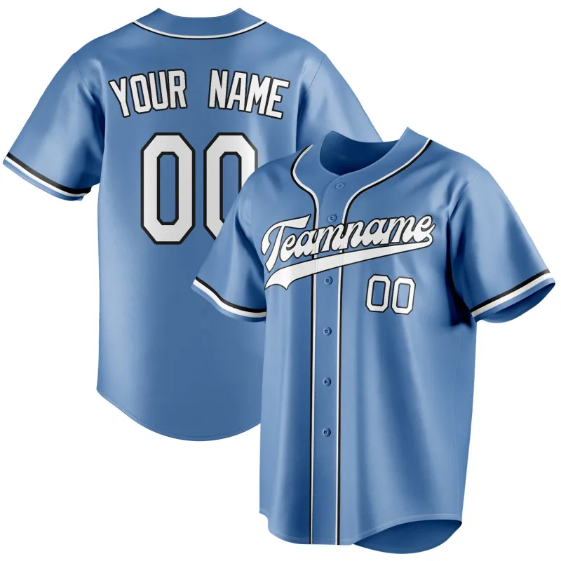 Custom Light Blue & White Color Fan Baseball Jersey sold by Tailorly