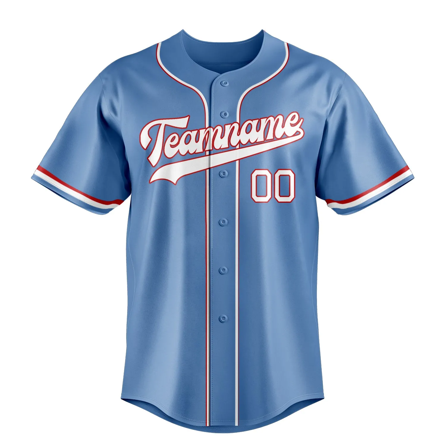 Custom Light Blue & White Color Fan Baseball Jersey sold by Tailorly product image thumbnail 2