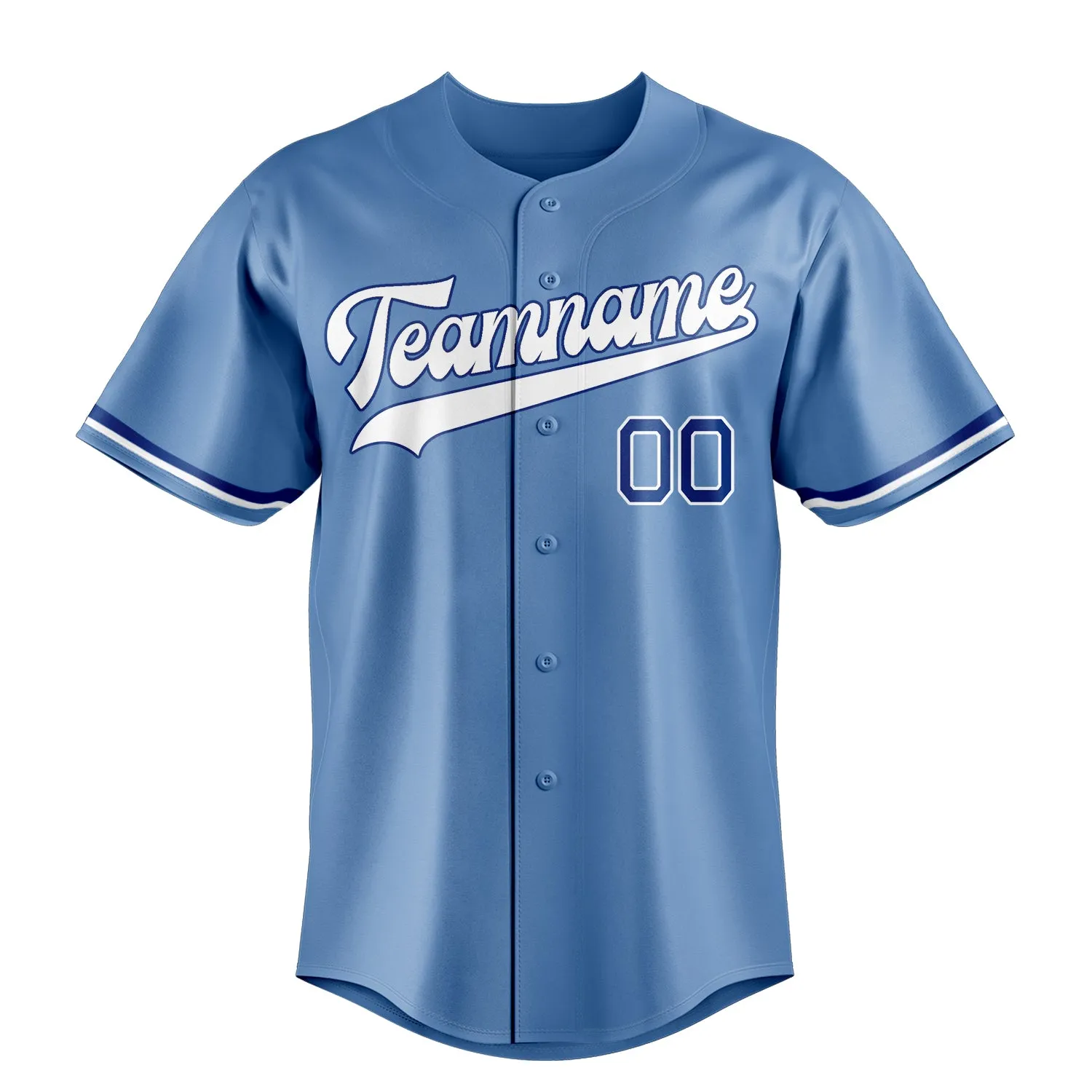 Custom Light Blue & White Color Fan Baseball Jersey sold by Tailorly product image thumbnail 2