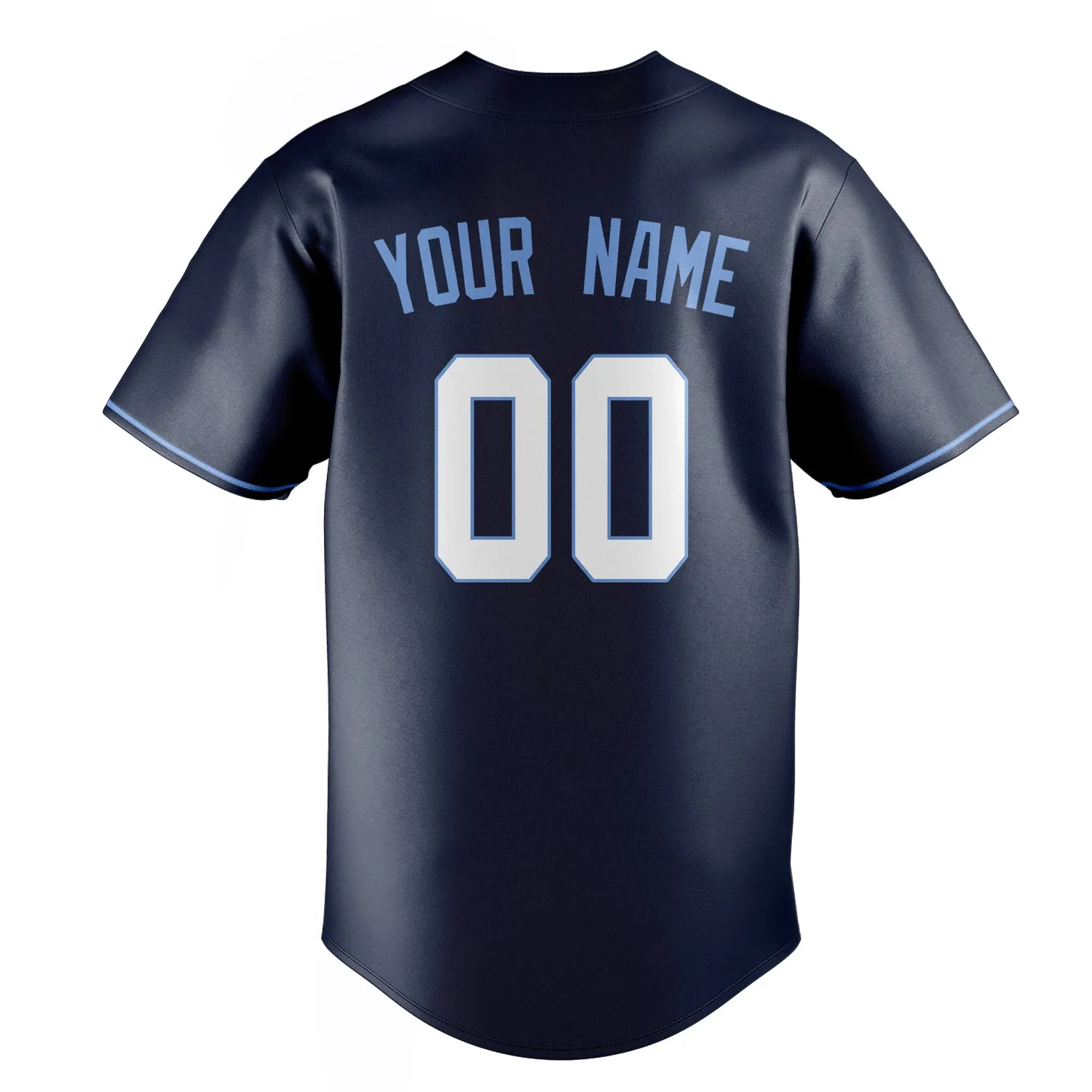 Custom Navy & White Color Fan Baseball Jersey sold by Tailorly product image thumbnail 4