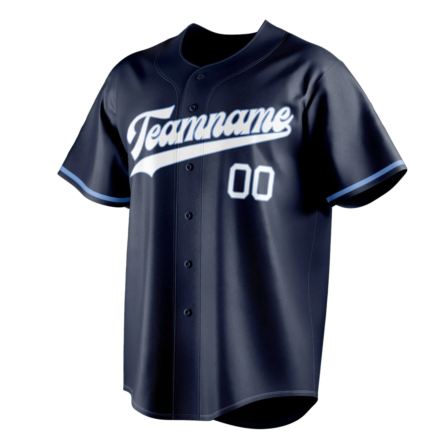 Custom Navy & White Color Fan Baseball Jersey sold by Tailorly product image thumbnail 3