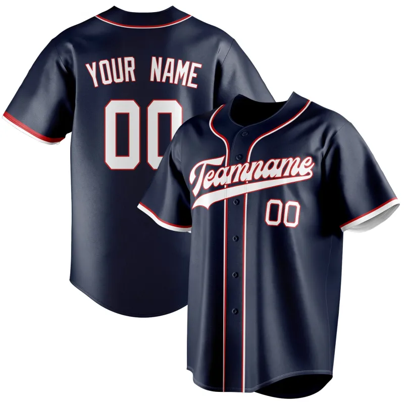Custom Navy & White Color Fan Baseball Jersey sold by Tailorly
