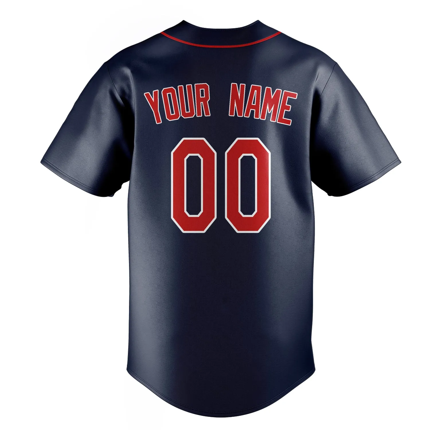 Custom Navy & Red Color Fan Baseball Jersey sold by Tailorly product image thumbnail 4