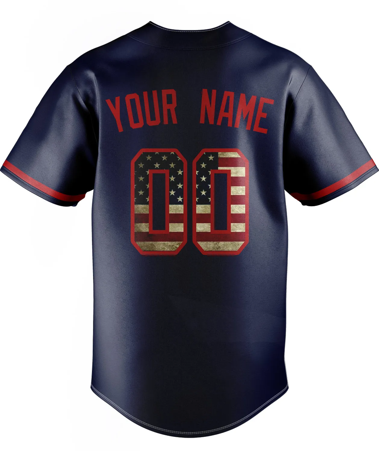 Custom Navy & Red Color Fan Baseball Jersey sold by Tailorly product image thumbnail 4
