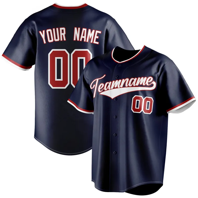 Custom Navy & White Color Fan Baseball Jersey sold by Tailorly