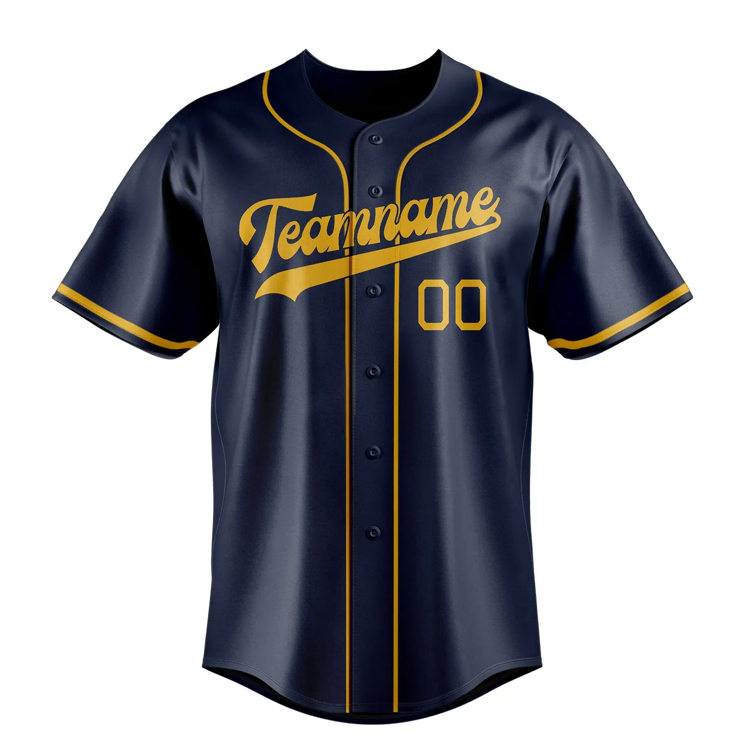 Custom Navy & Gold Color Fan Baseball Jersey sold by Tailorly product image thumbnail 2
