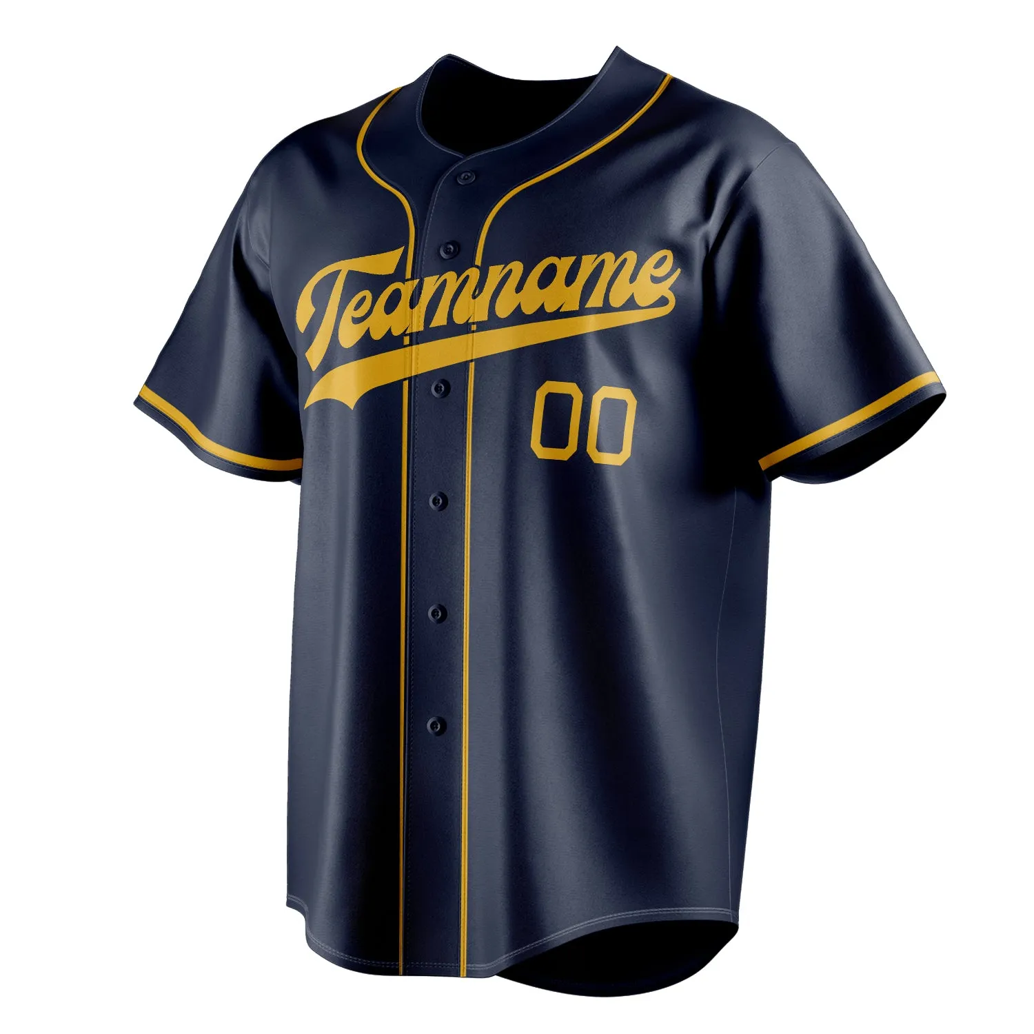 Custom Navy & Gold Color Fan Baseball Jersey sold by Tailorly product image thumbnail 3
