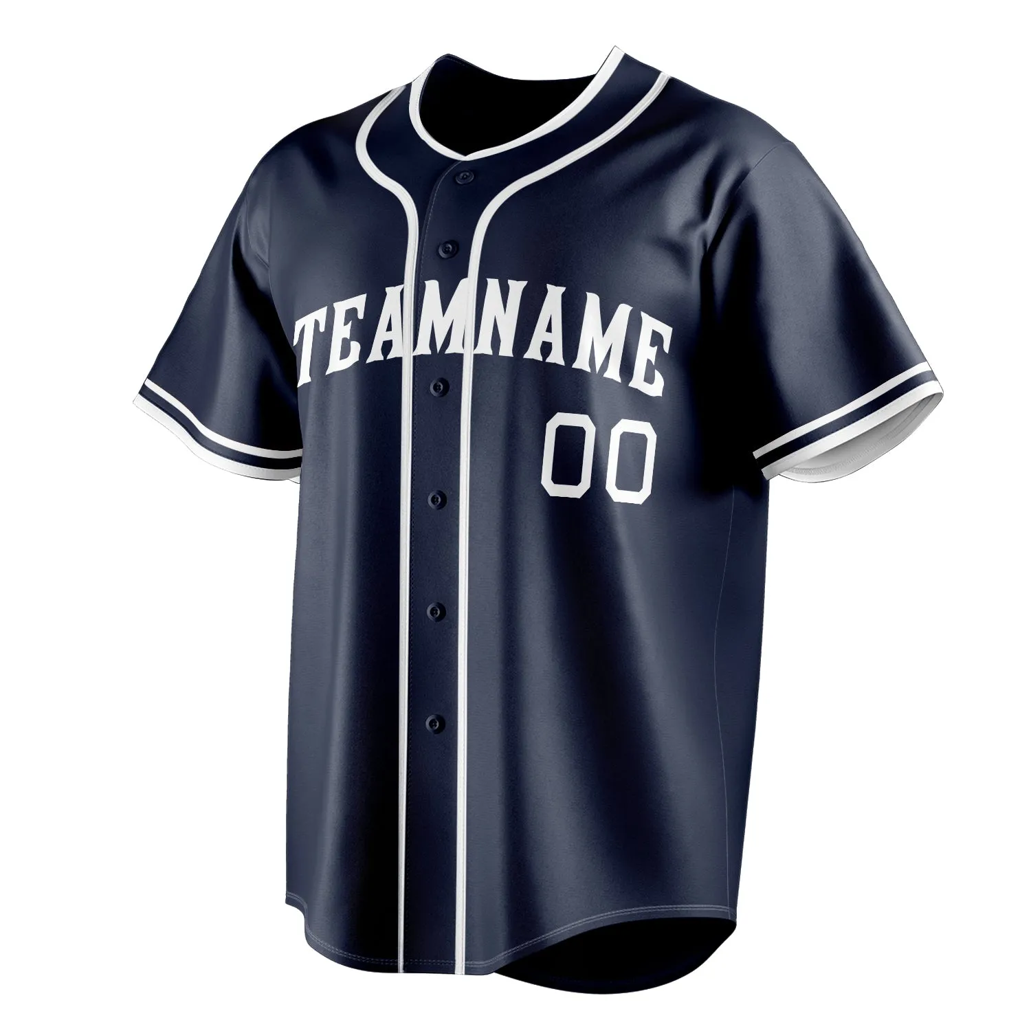 Custom Navy & White Color Fan Baseball Jersey sold by Tailorly product image thumbnail 3