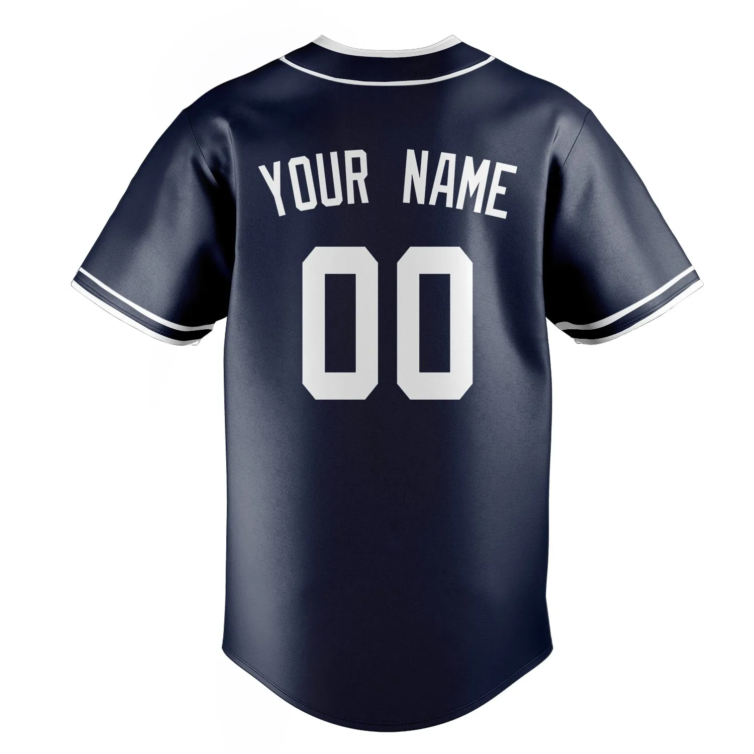 Custom Navy & White Color Fan Baseball Jersey sold by Tailorly product image thumbnail 4
