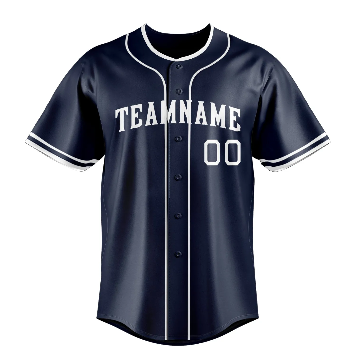 Custom Navy & White Color Fan Baseball Jersey sold by Tailorly product image thumbnail 2