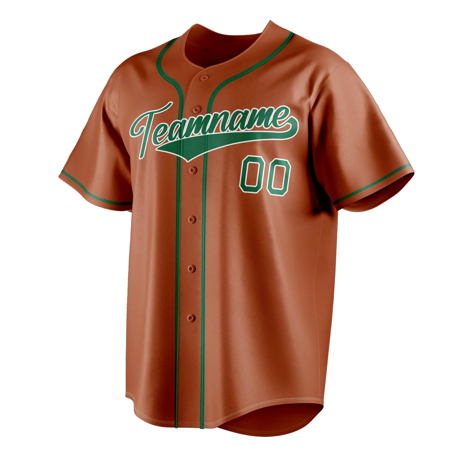 Custom Texas Orange & Kelly Green Color Fan Baseball Jersey sold by Tailorly product image thumbnail 3