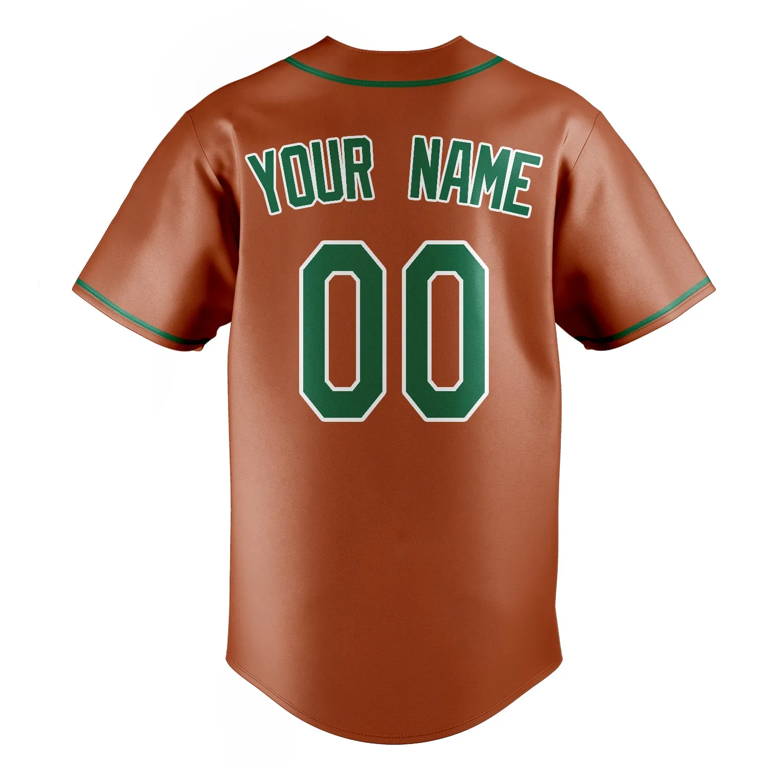 Custom Texas Orange & Kelly Green Color Fan Baseball Jersey sold by Tailorly product image thumbnail 4