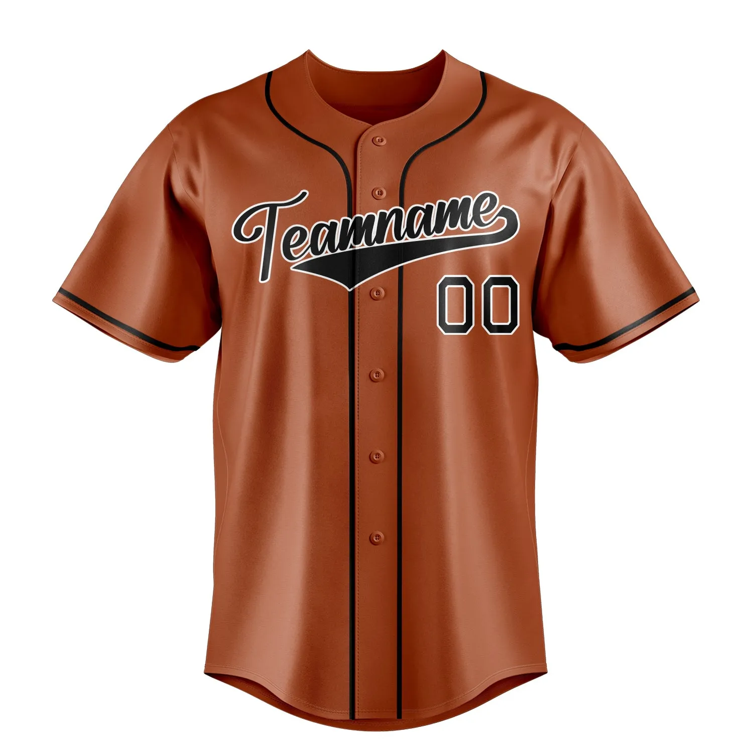 Custom Texas Orange & Black Color Fan Baseball Jersey sold by Tailorly product image thumbnail 2