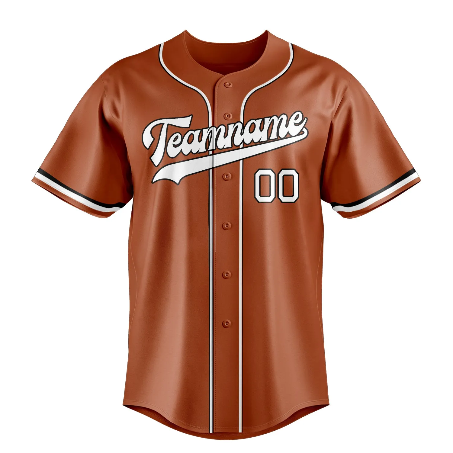 Custom Texas Orange & White Color Fan Baseball Jersey sold by Tailorly product image thumbnail 2