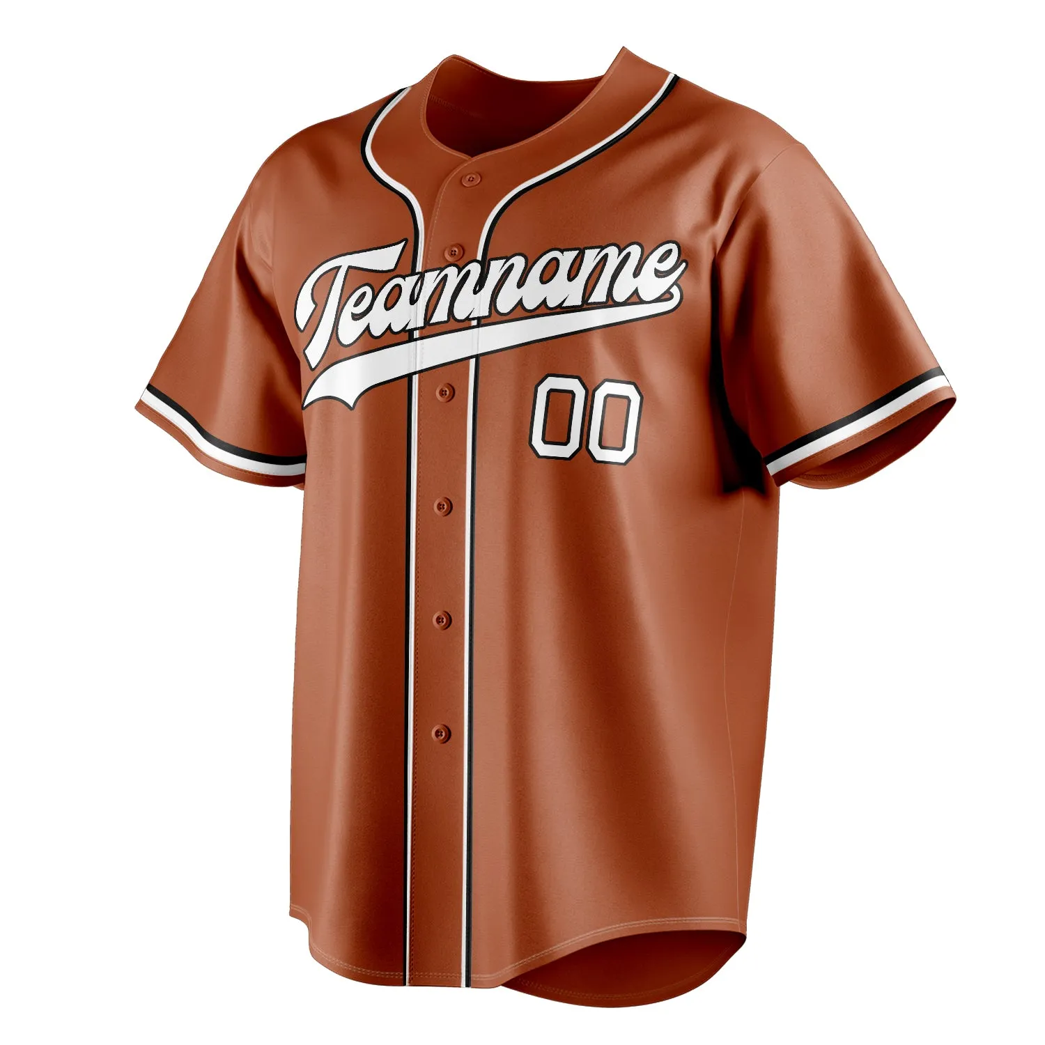 Custom Texas Orange & White Color Fan Baseball Jersey sold by Tailorly product image thumbnail 3