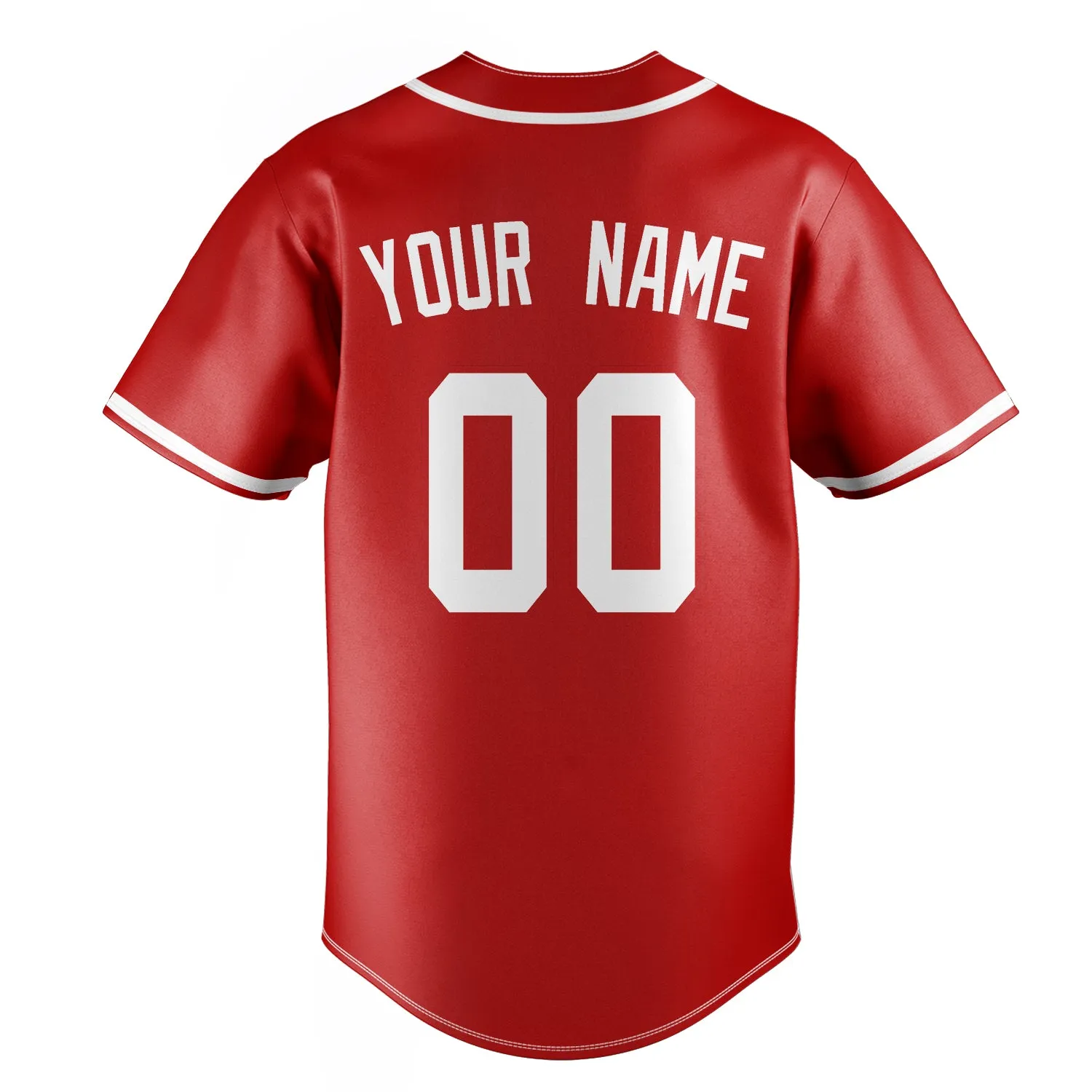 Custom Red & White Color Fan Baseball Jersey sold by Tailorly product image thumbnail 4