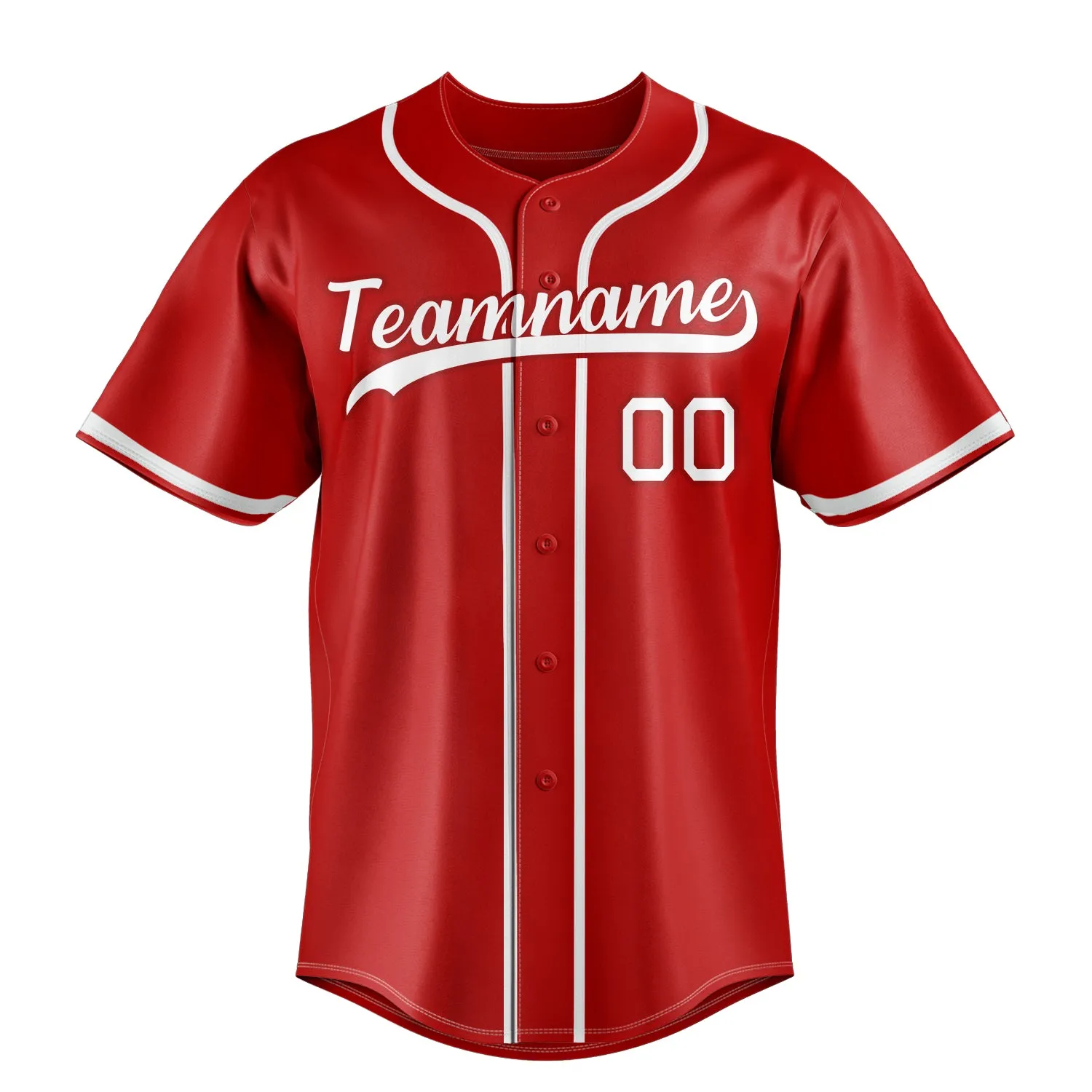 Custom Red & White Color Fan Baseball Jersey sold by Tailorly product image thumbnail 2