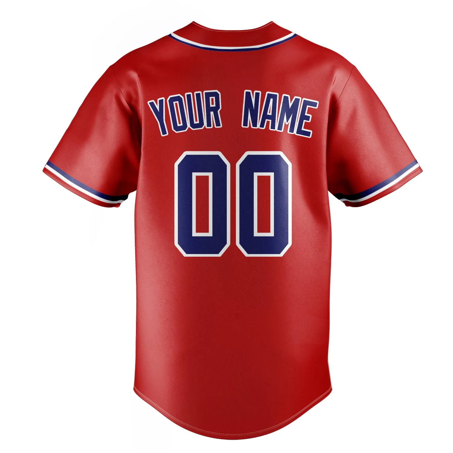 Custom Red & Royal Color Fan Baseball Jersey sold by Tailorly product image thumbnail 4
