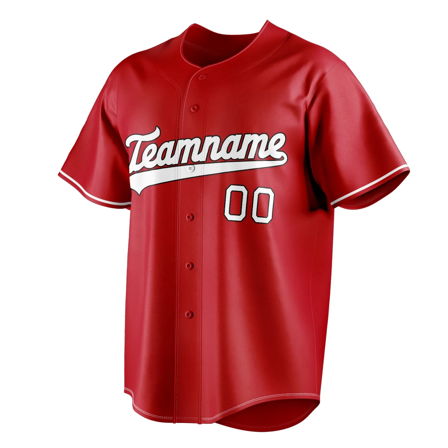 Custom Red & White Color Fan Baseball Jersey sold by Tailorly product image thumbnail 3