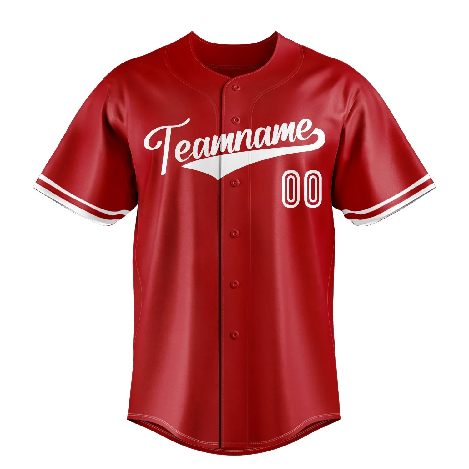 Custom Red & White Color Fan Baseball Jersey sold by Tailorly product image thumbnail 2